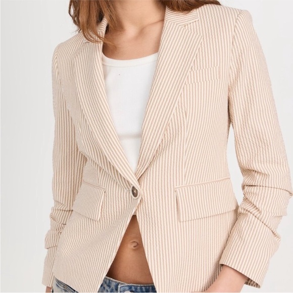 Veronica Beard Aaliyah Dickey Seersucker Jacket Blazer Sz 6 - Picture 1 of 8